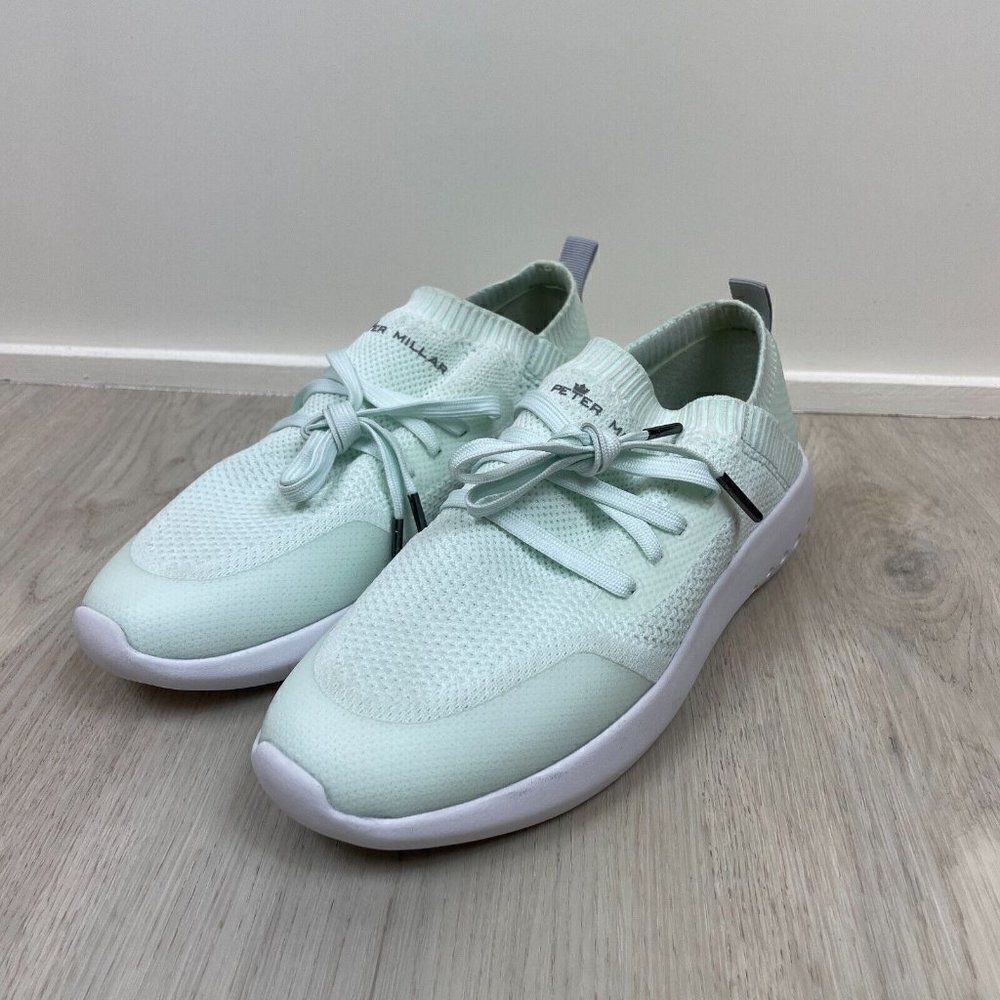 Peter Millar Golf Shoe Womens 7.5 Green Hyperlight Glide Sneaker LS21EF01‎